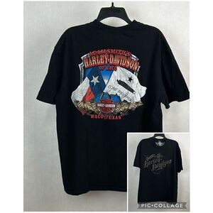 Harley Davidson Waco Texas T-Shirt Black Come and Take It Adam Smith’s Time Test